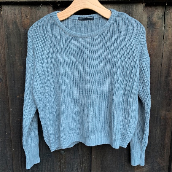 Brandy Melville Sweaters - Brandy Melville Crewneck Blue Sweater Boxy